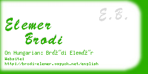 elemer brodi business card